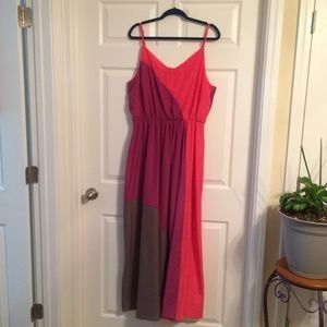 Mossimo Color Block Maxi Dress Sz XL